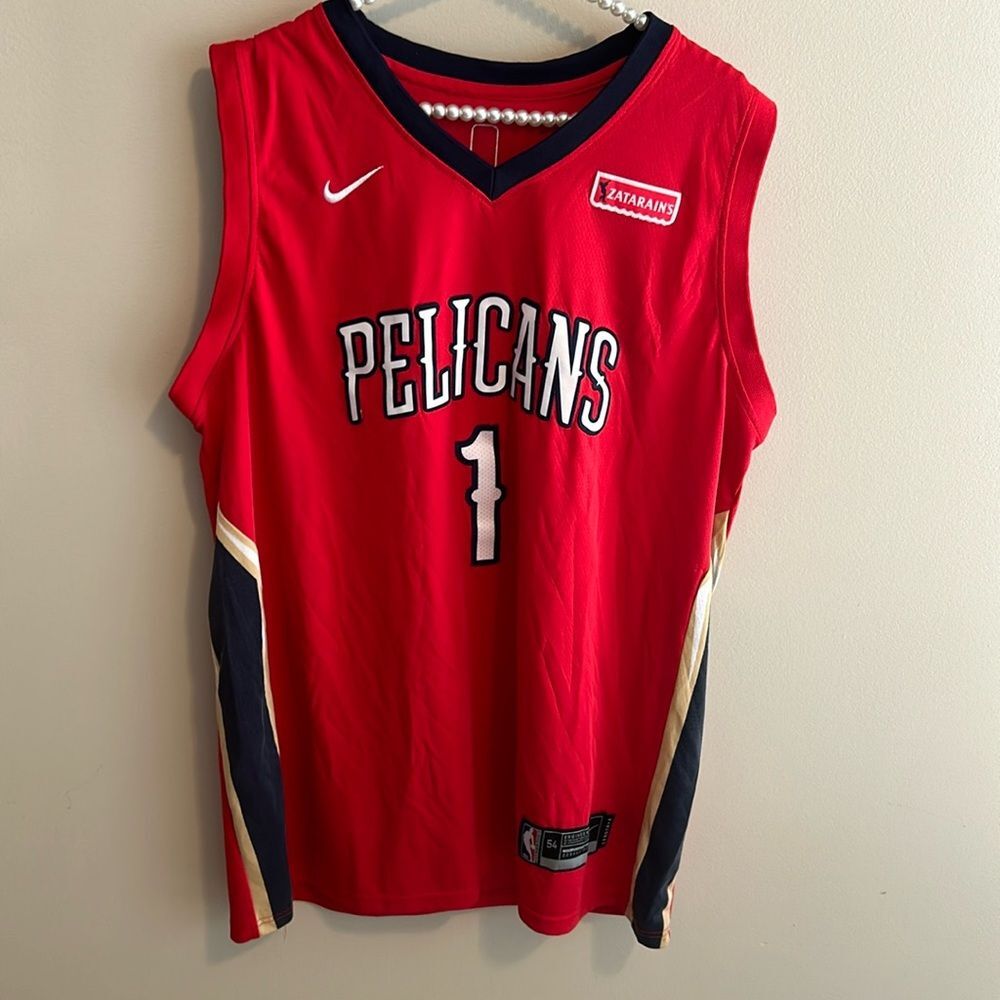 Nike Zion Williamson New Orleans Pelicans Red Statement Jersey Size 54 Length +4
